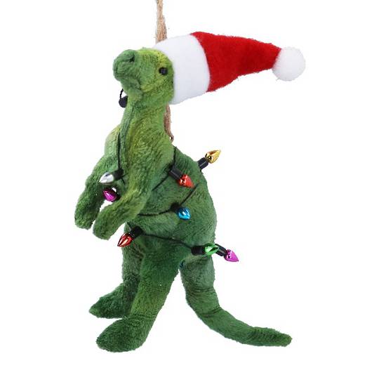 Faux Fur Dinosaur, T-Rex with Hat 15cm *ETA Nov